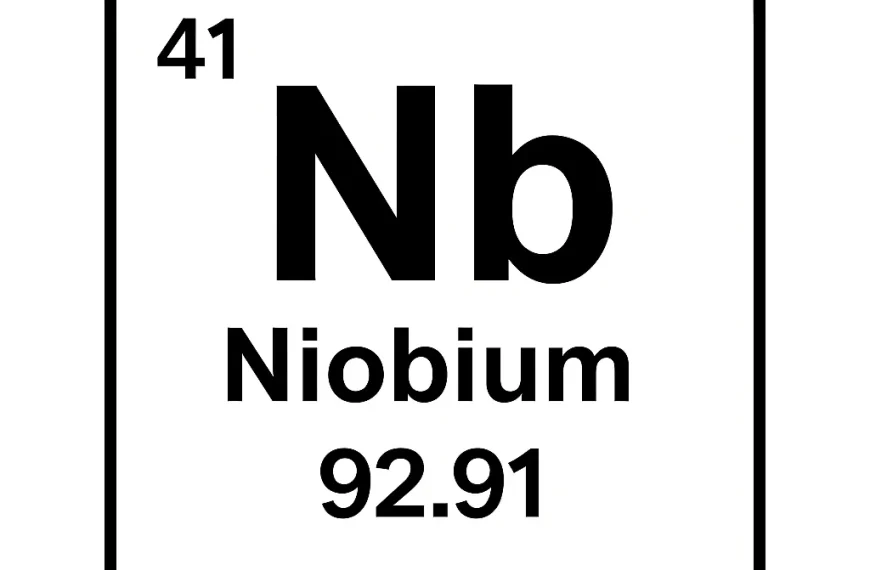 Periodic table tile for niobium element number 41